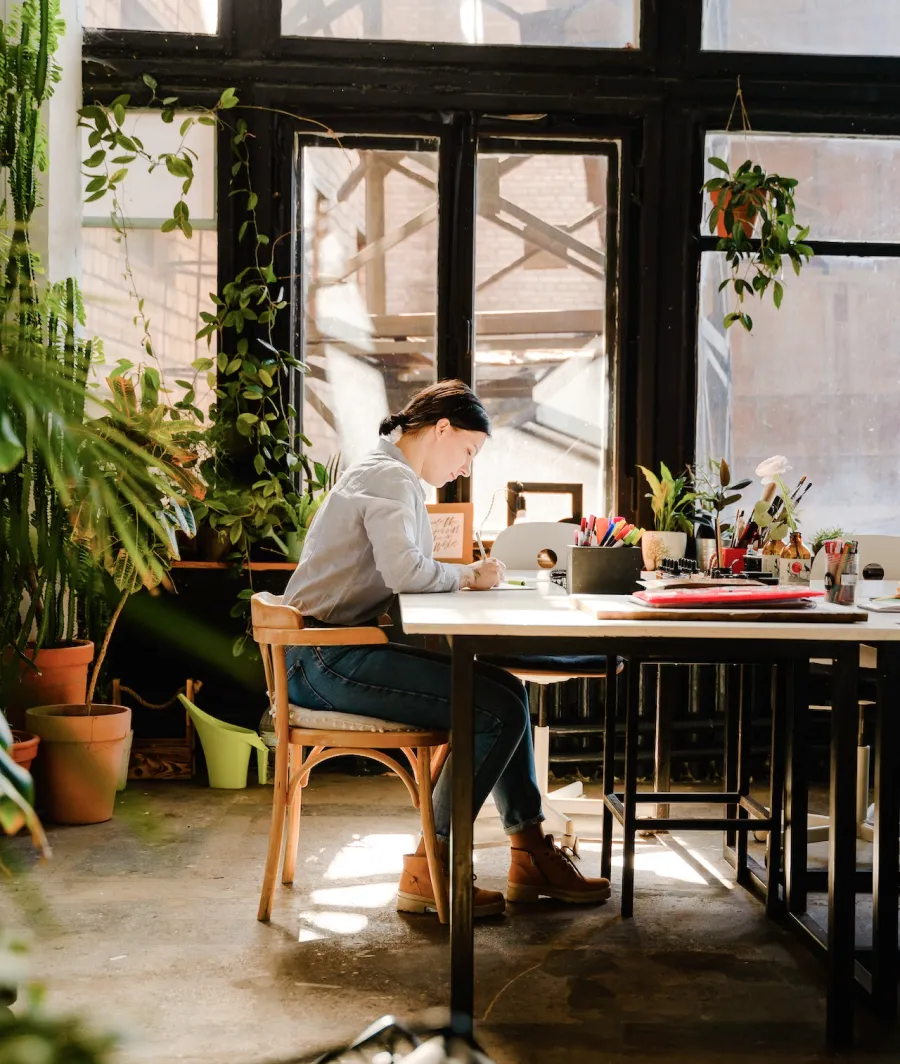 People collaborating at a table